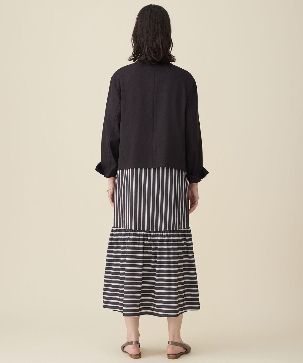 自由区 S 【セットアップ対応】リネンライクシンセティックショート ジャケット 