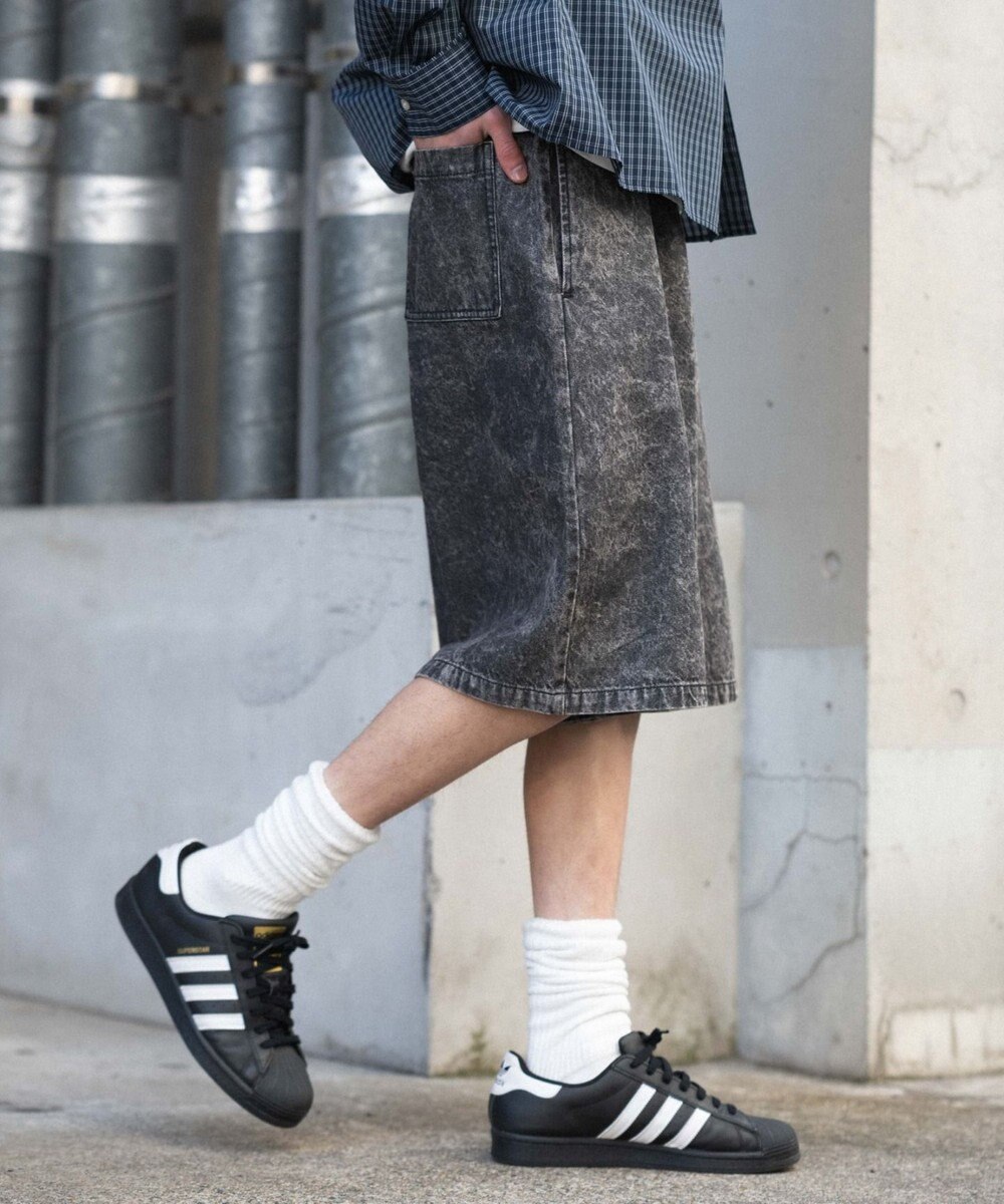 WEGO 【ウエストゴム/SMLサイズ展開】イージーコットンハーフパンツ 