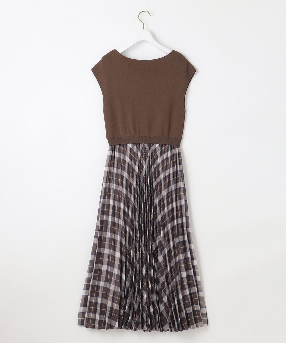 ANY SIS 【洗える】オンブレーチェックコンビ ワンピース 