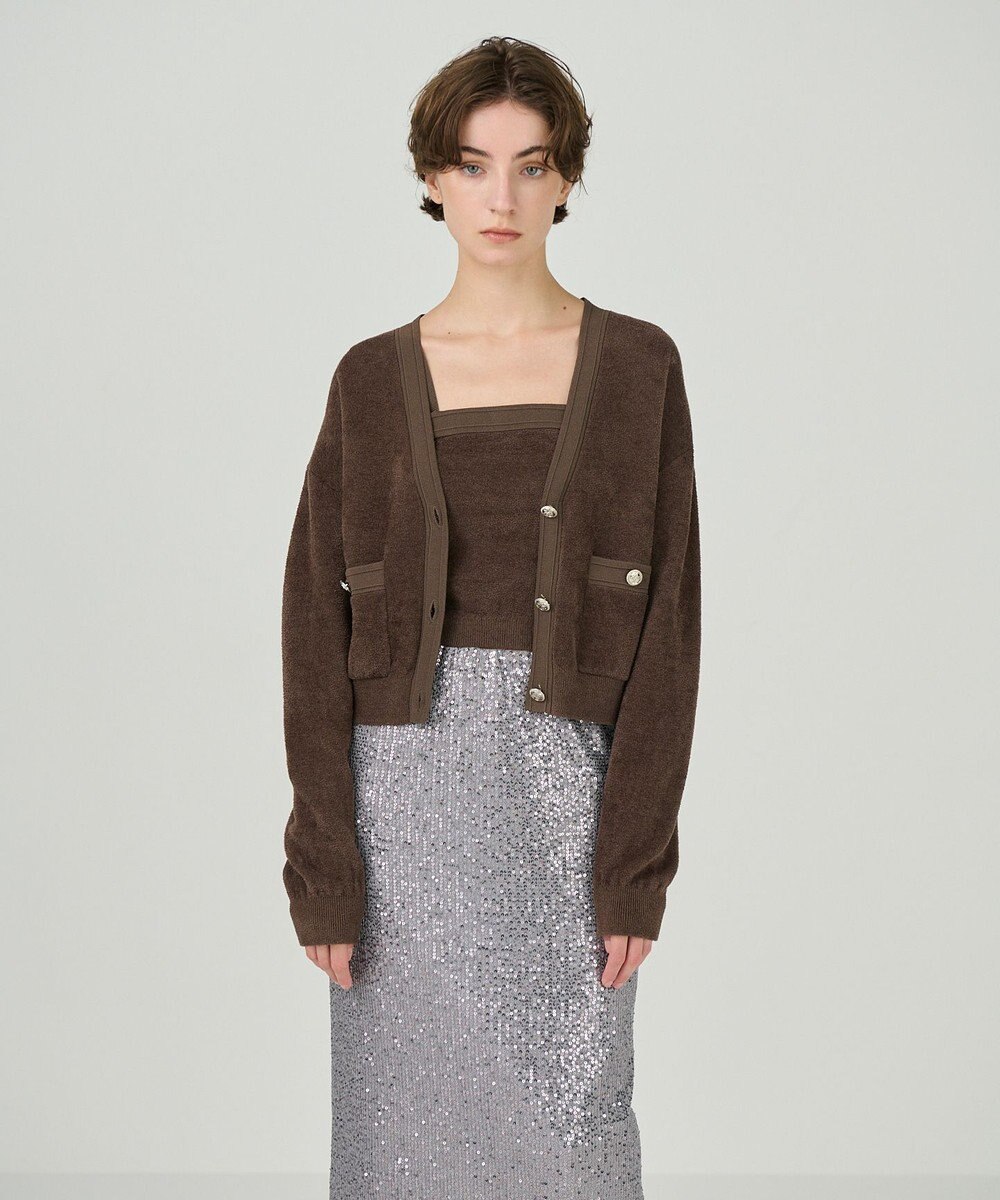 GRACE CONTINENTAL モールニットカーディガン 