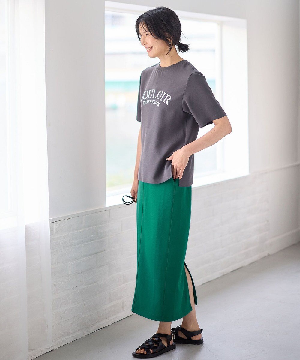 ANY 【WEB限定/UVカット/吸水速乾/接触冷感】ジョーゼットロゴ半袖Tシャツ 