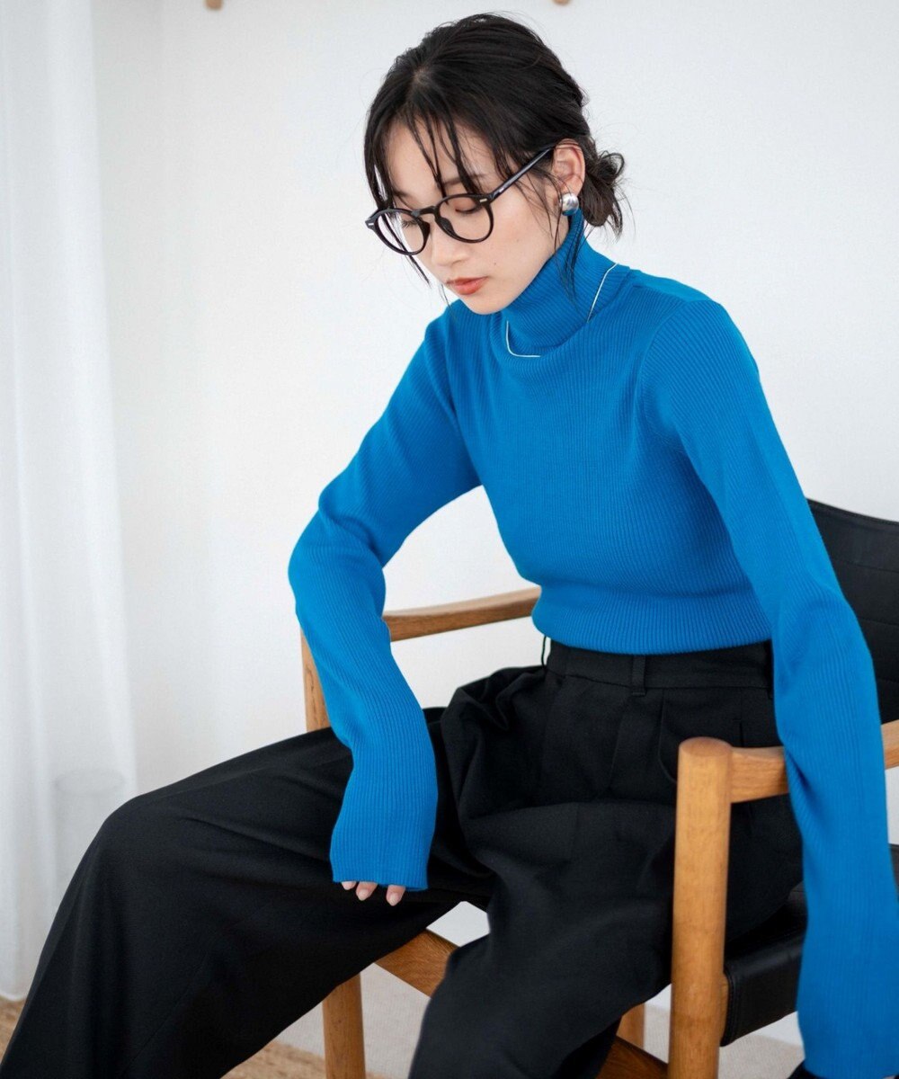 WEGO リブタートルネックニット 