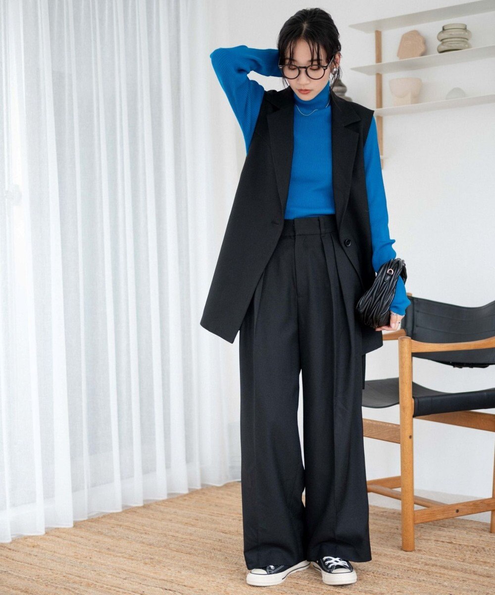 WEGO リブタートルネックニット 