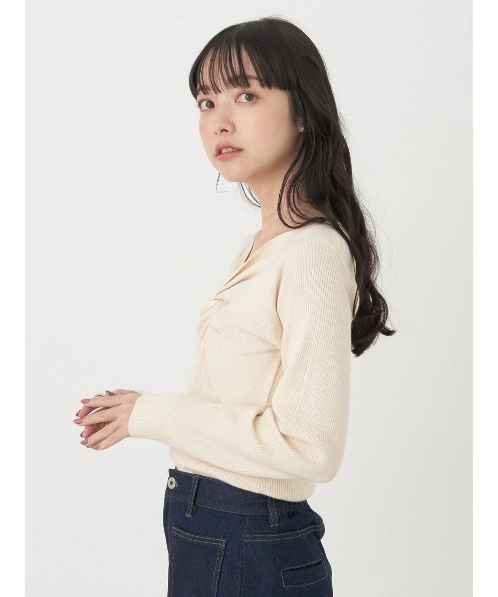 earth music&ecology ツイストリブラメニットプルオーバー 