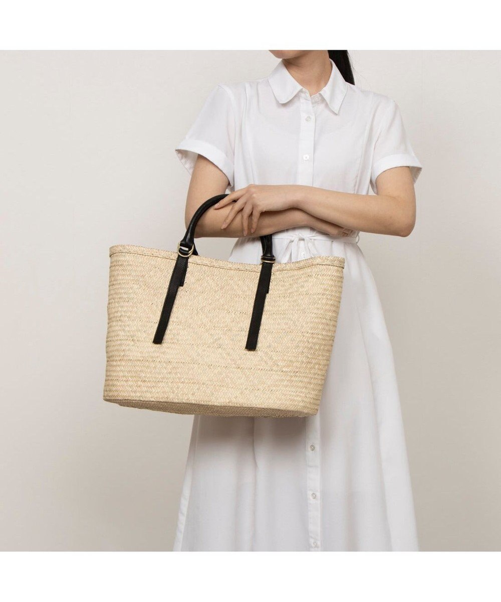 UNBILLION ペルケ perche / 牛革付属椰子かごマルシェバッグ 