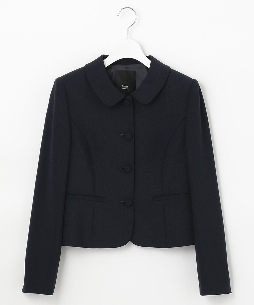 自由区 FORMAL 【お受験/セレモニーに】濃紺 洗える/ストレッチ ワンピース＋ジャケット 