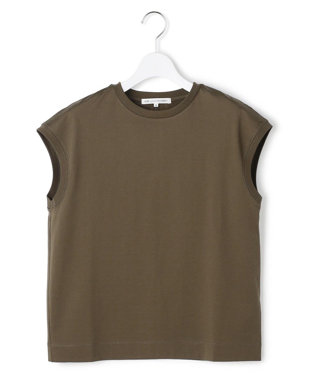 23区 シルキータッチ フレンチスリーブ Tシャツ 