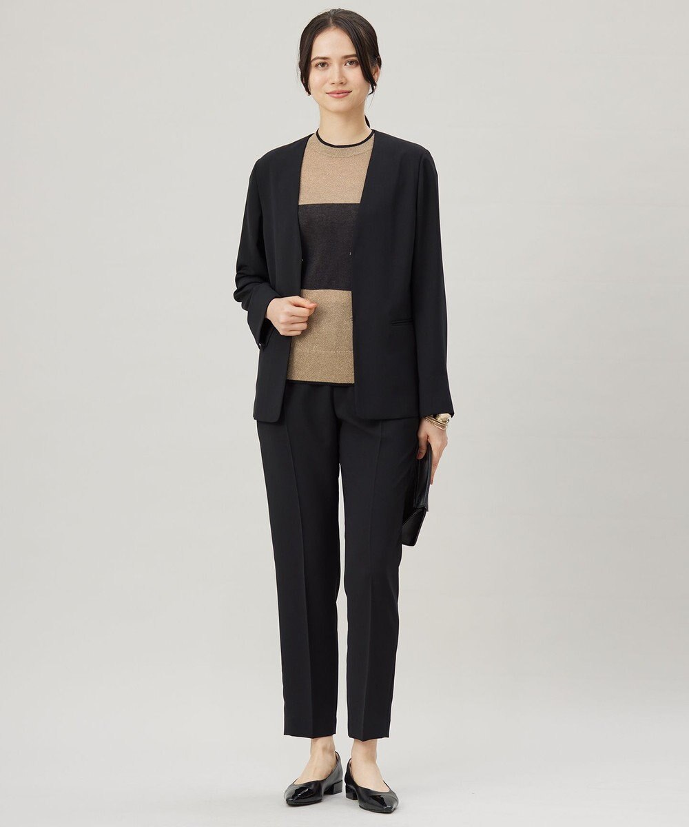 自由区 【カタログ掲載・アンサンブル対応・洗える】ラメシアープルオーバー ニット 