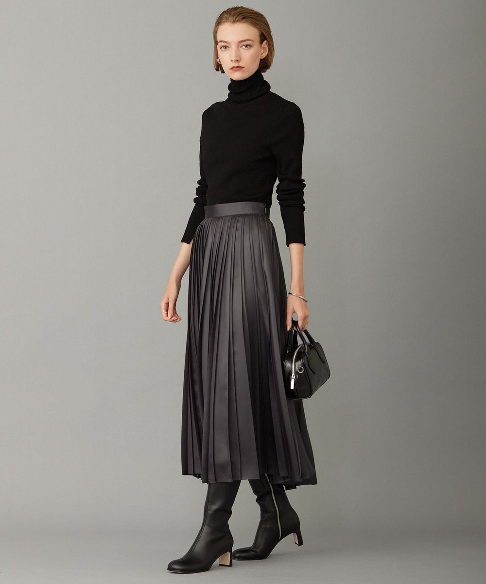 ICB 【洗える】レザーライクプリーツ スカート 