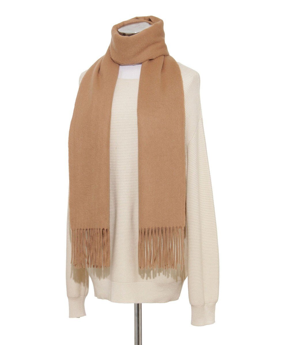 MOONBAT プラスムーンバット (+moonbat) カシミヤ100％無地ストール 洗える 190㎝×50㎝ 