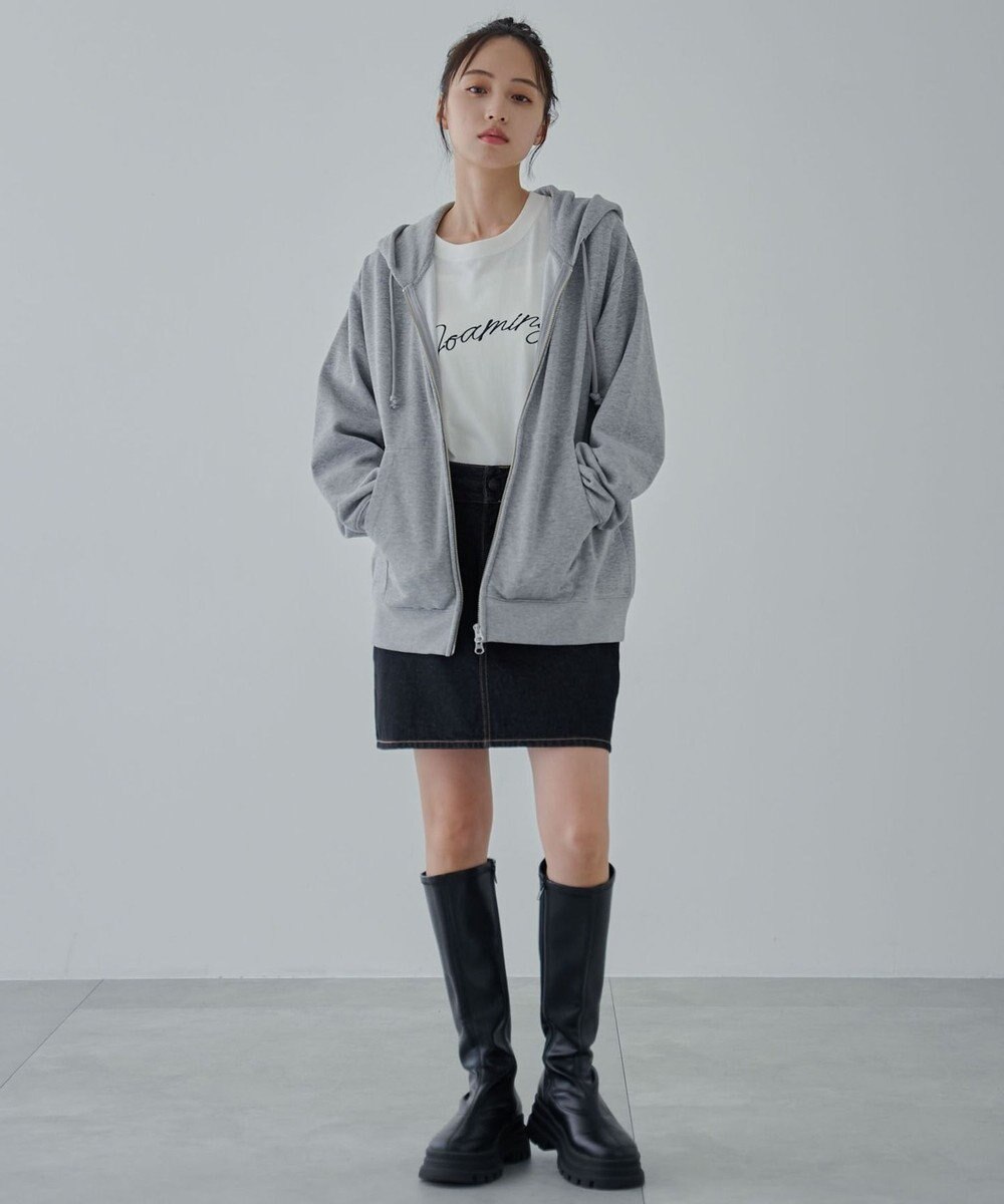 WEGO 【ユニセックス着用ITEM/SMLサイズ展開】リラックスフィットダブルZIPパーカー 