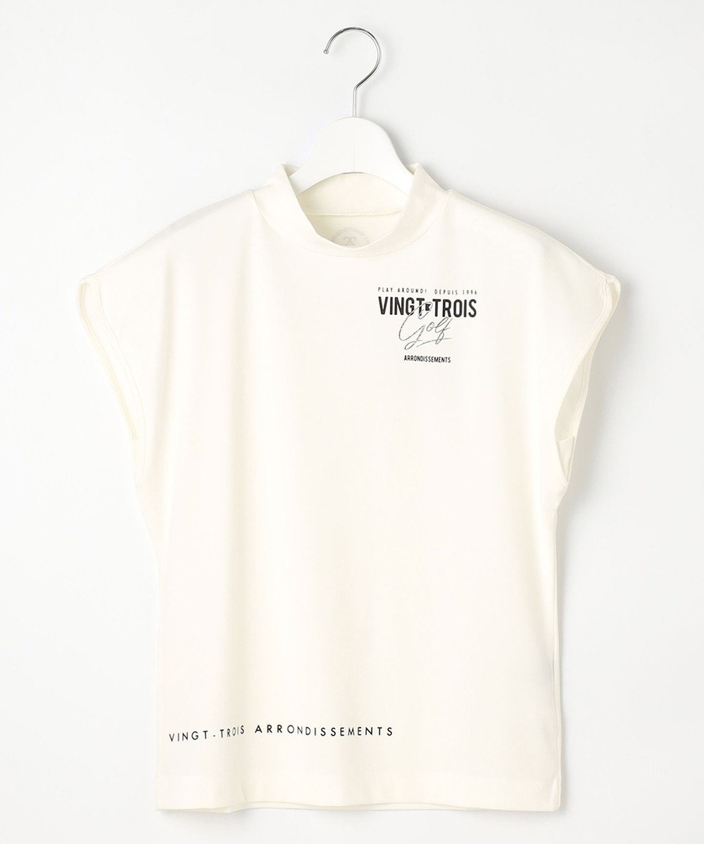 23区GOLF 【WOMEN】フレンチスリーブストレッチモックネック 