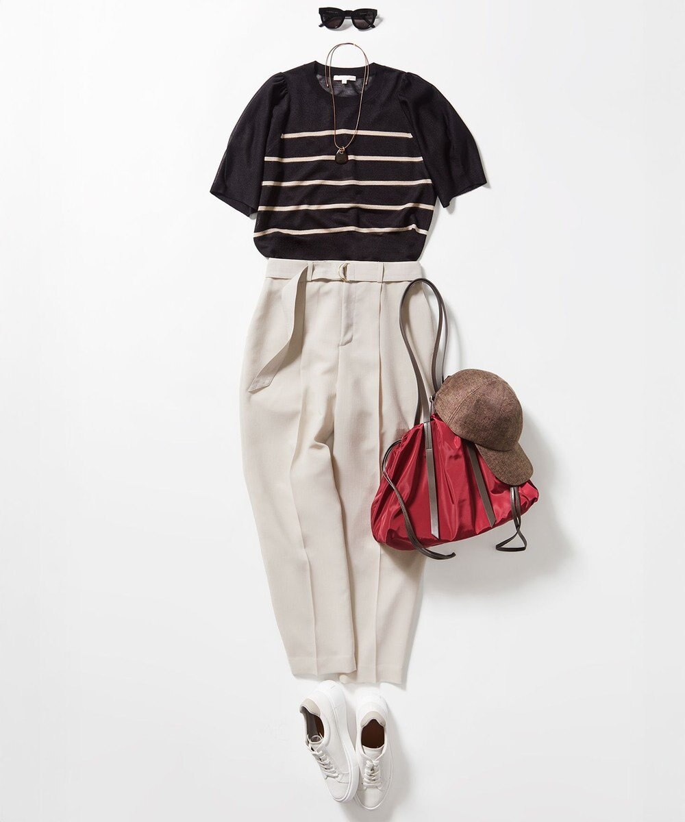 自由区 【カタログ掲載・セットアップ対応・接触冷感・UVカット・洗える】ライトリネンライクテーパード パンツ 