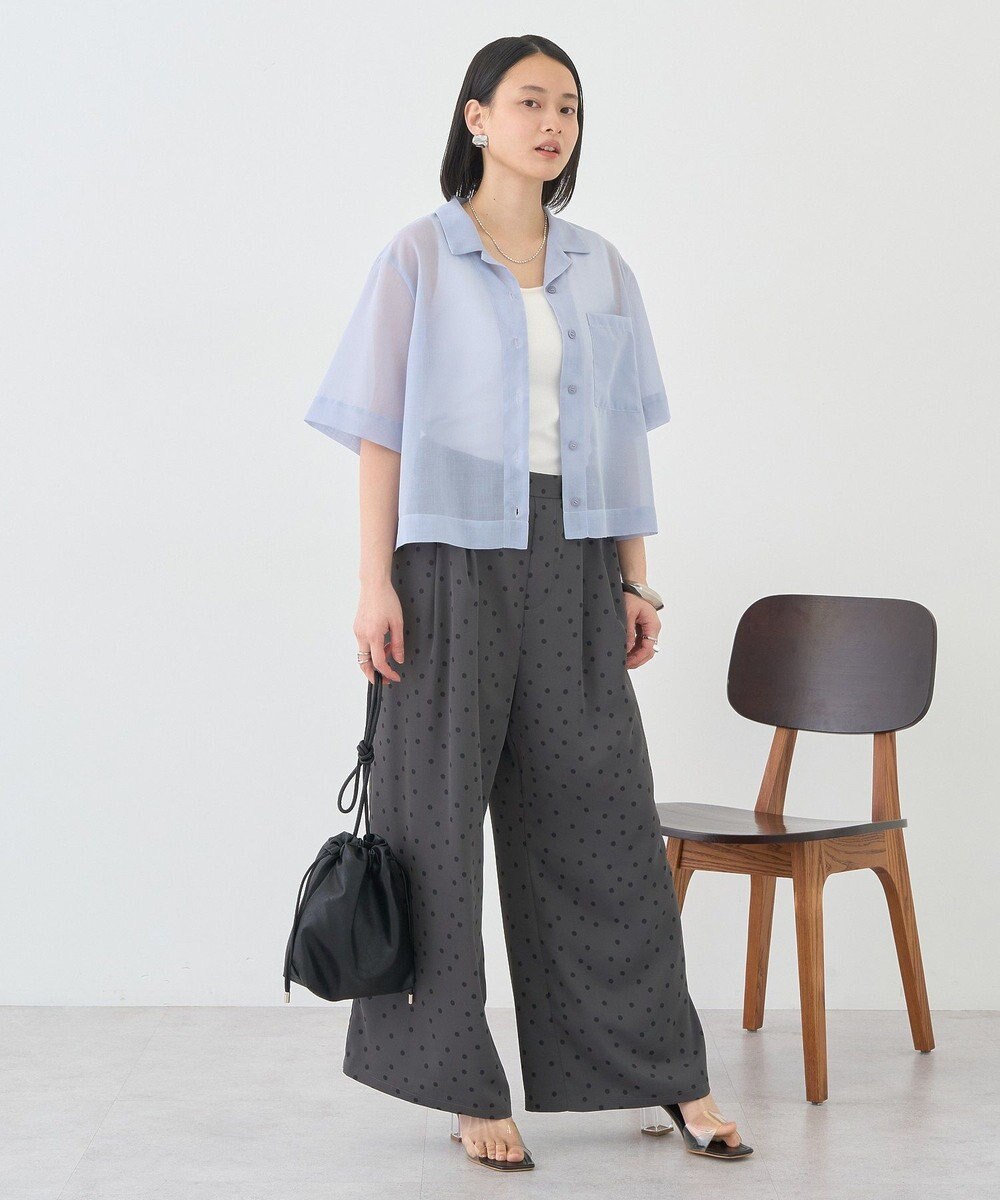 AMERICAN HOLIC シアーショート丈開襟シャツ 