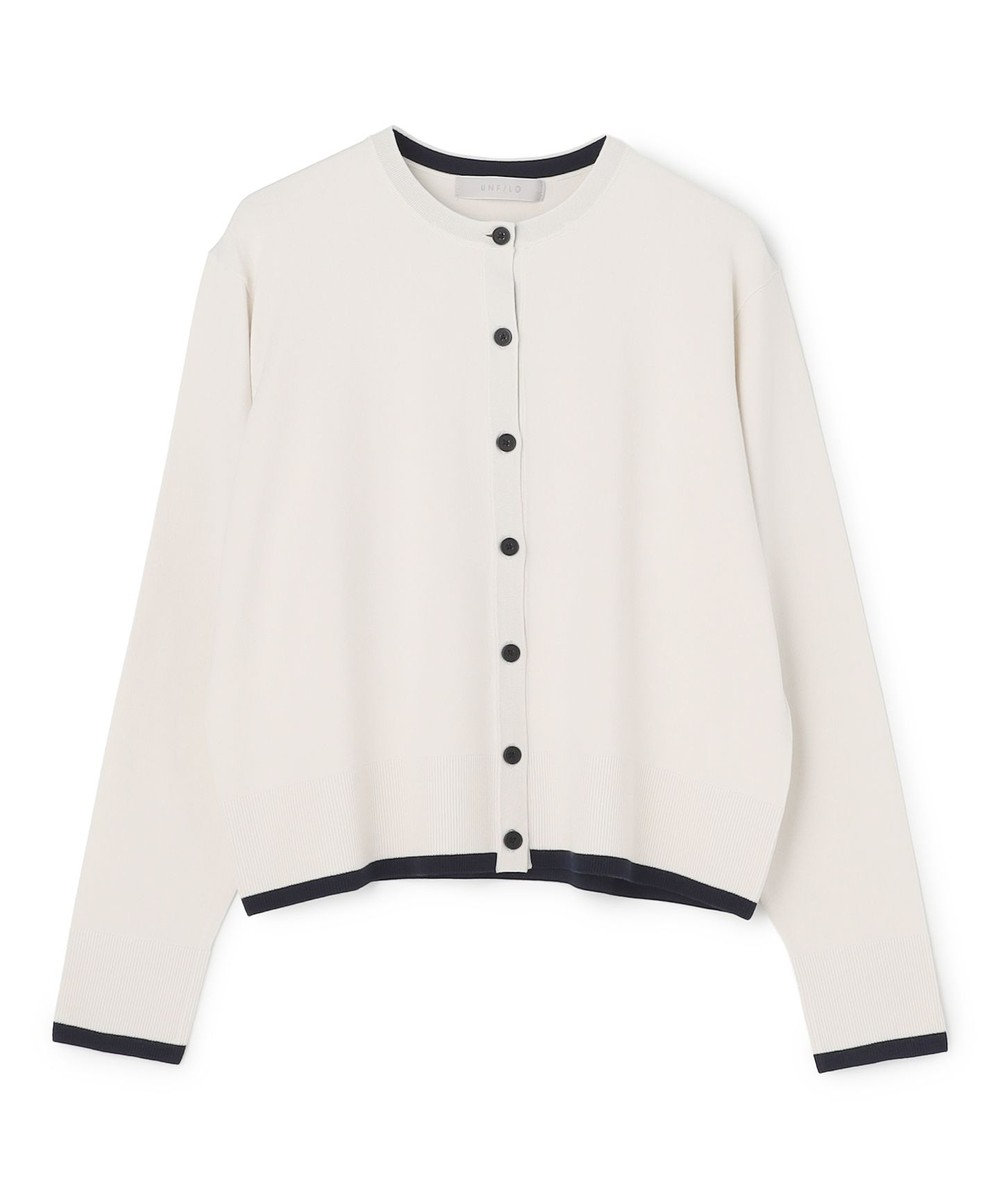 UNFILO L マイビューティニット バイカラー カーディガン 