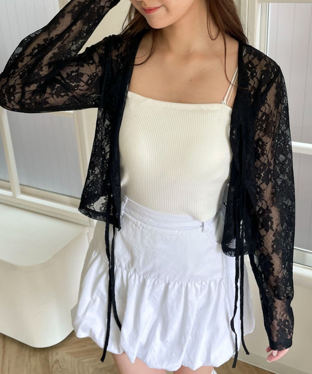 WEGO レースリボンカーディガン 