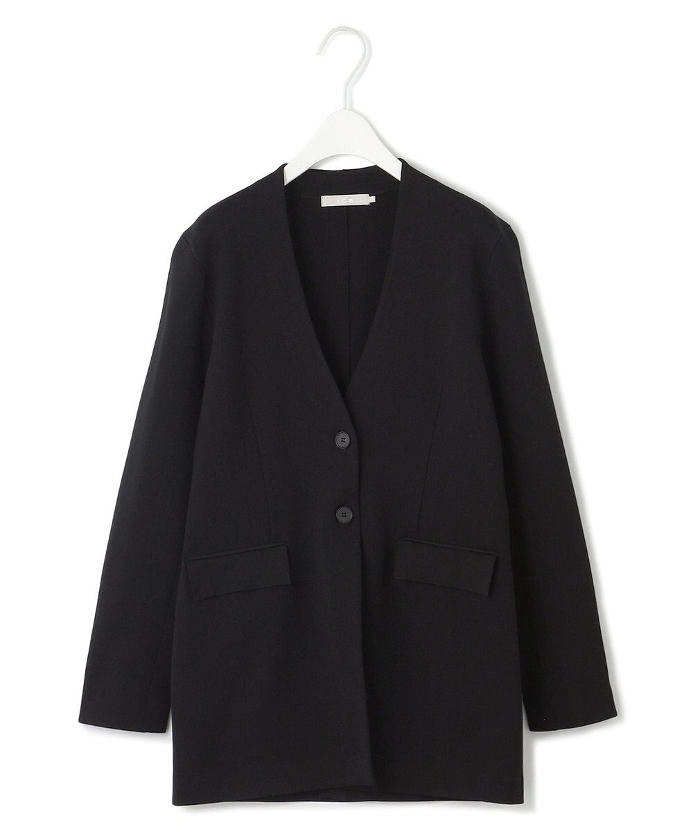 ICB 【洗える】シンセティックミラノリブ ニットジャケット 