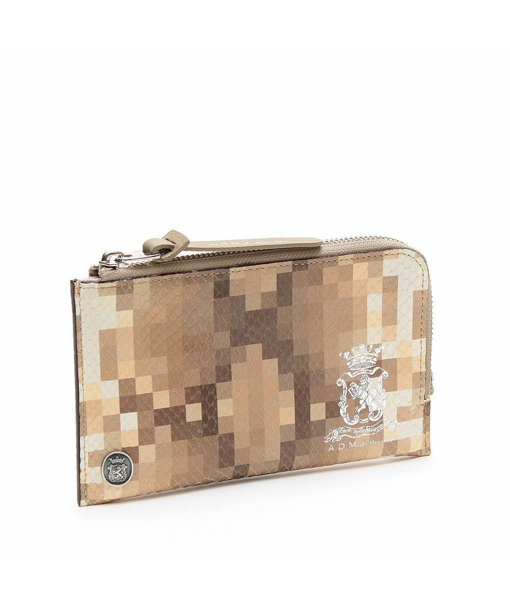 A.D.M.J. 【牛革】スネーク型押し/オーガナイザーパース 