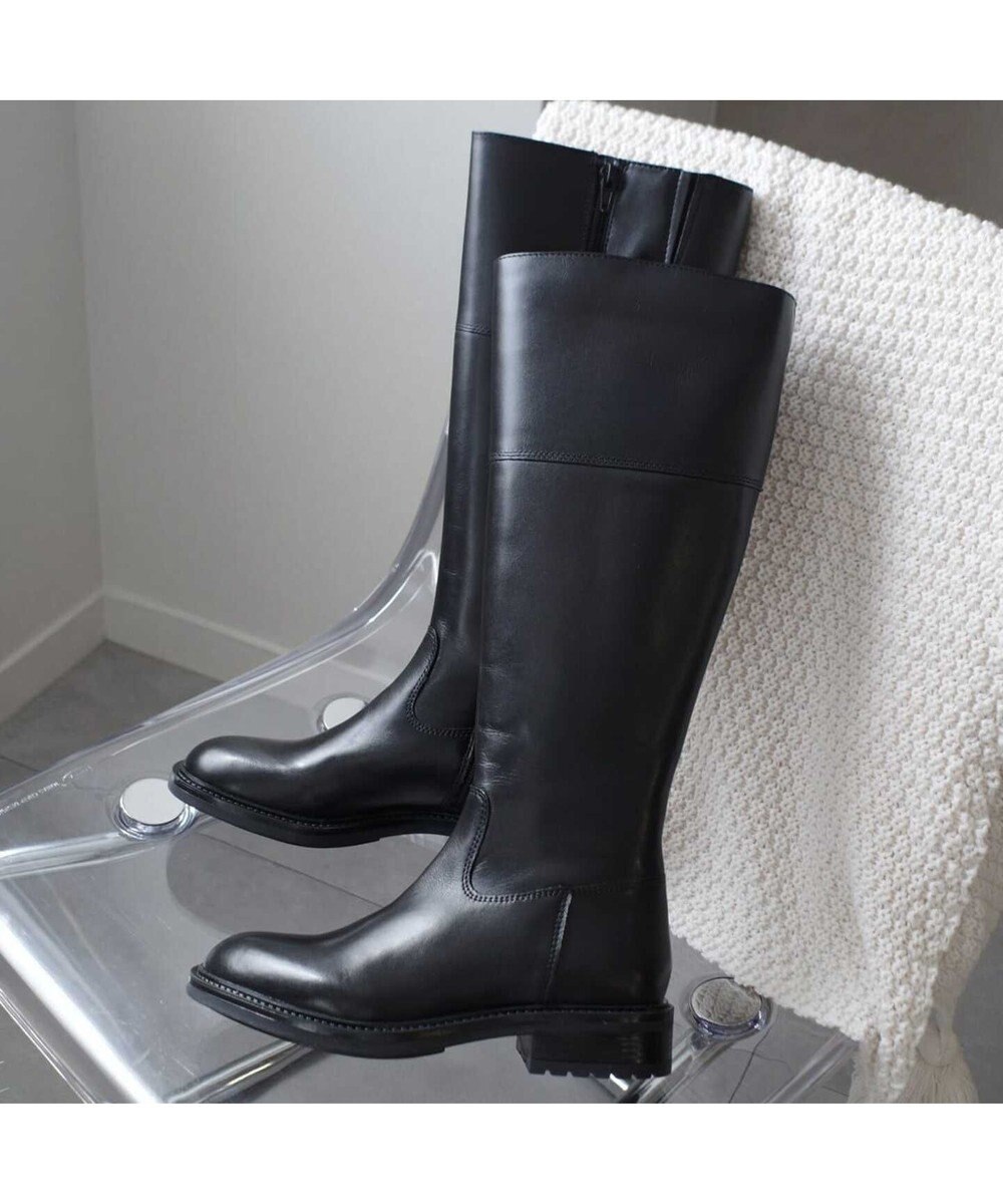 Pointer 本革ベーシック 裏起毛 ロングブーツ 