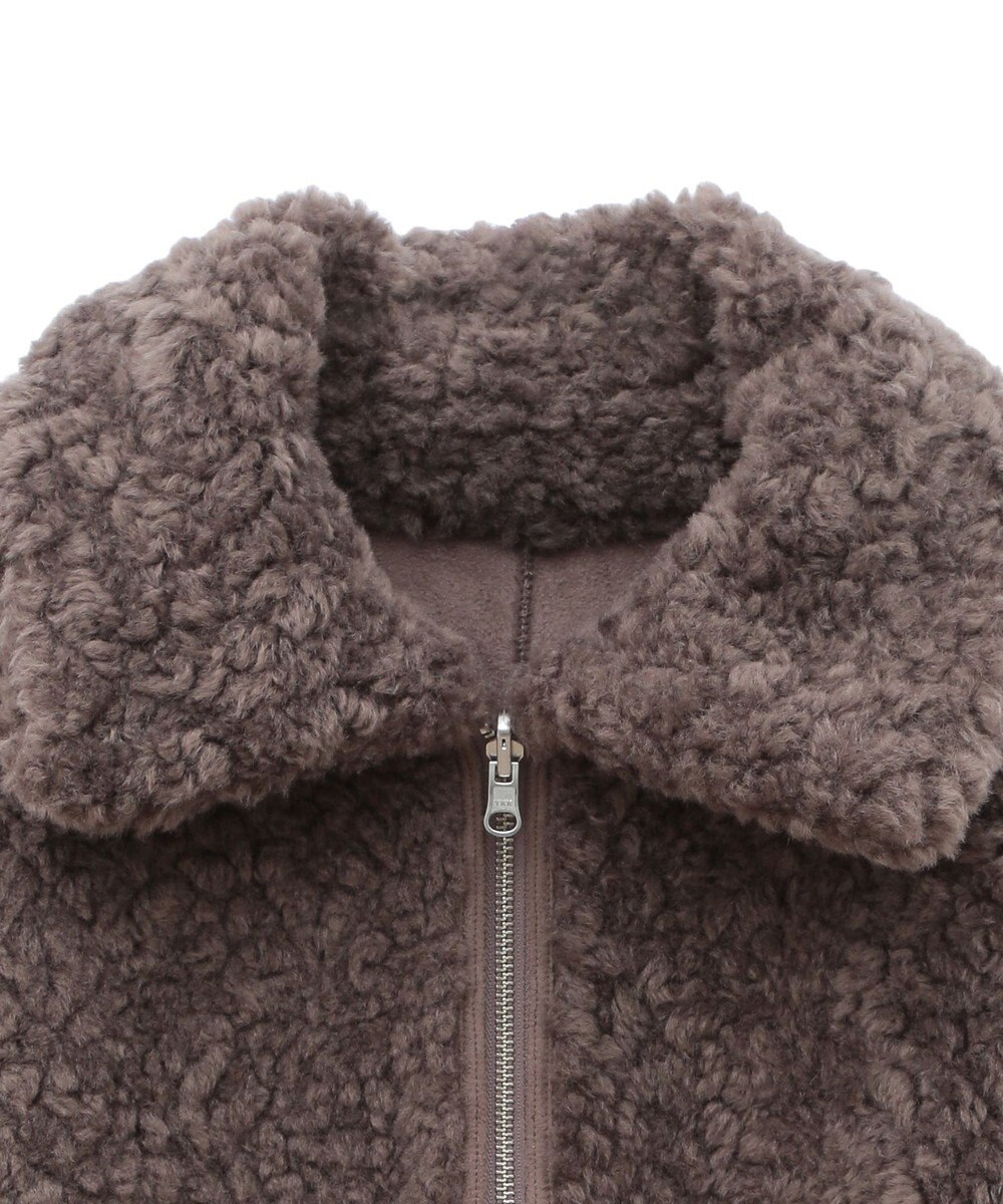 earth music&ecology リバーシブルフェイクムートンショートブルゾン 