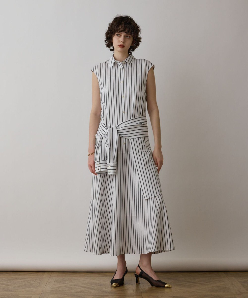GRACE CONTINENTAL ストライプシャツワンピース 