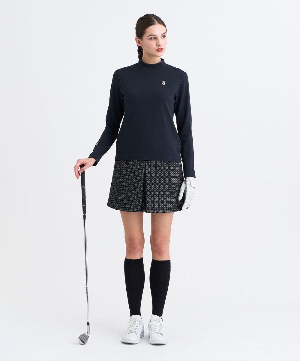 23区GOLF 【WOMEN】裏起毛ジャージースカート ストレッチ モノグラム 上品スタイル 