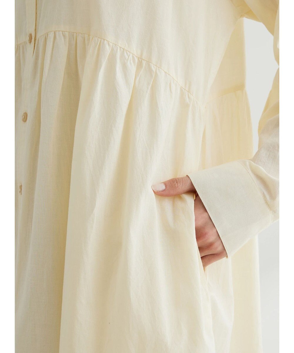 Green Parks ボリュームギャザーシャツワンピース 