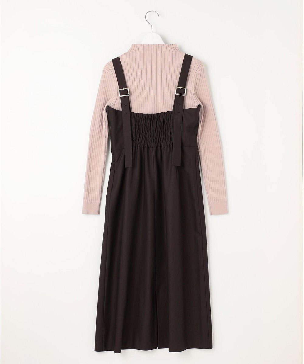 Feroux 【古畑星夏さん着用・セットアイテム】刺繍ポイント ニット × ジャンパー スカート 