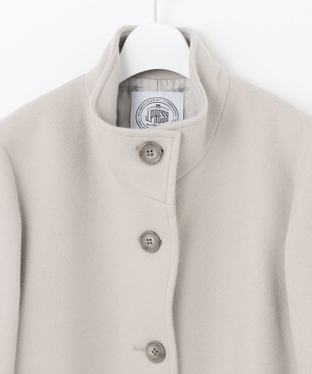 J.PRESS LADIES ショートビーバー スタンドカラー コート 