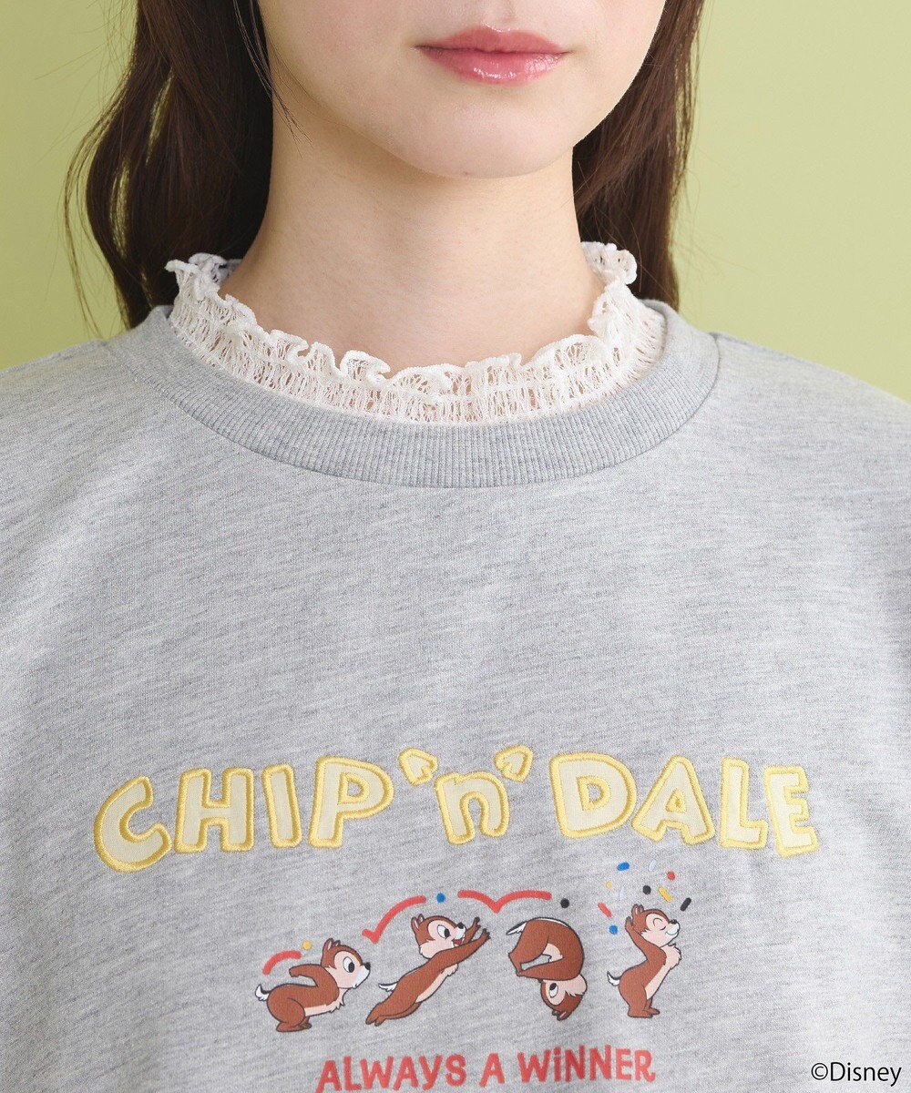 earth music&ecology チップ＆デール／フリル裏毛プルオーバー 