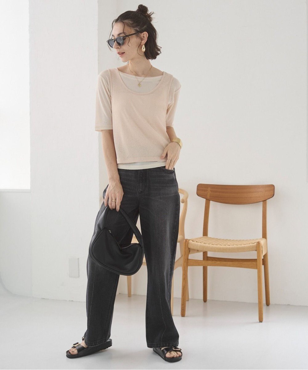 WEGO 【ANGIE VINTAGE】シアースラブレイヤードTシャツ 