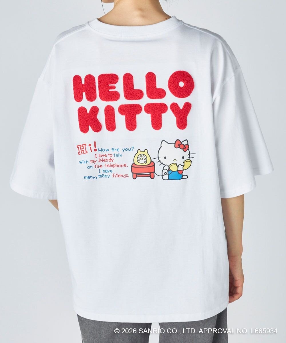 OP／FILA 【Ocean Pacific×ハローキティ】サガラ刺しゅうビッグTシャツ 