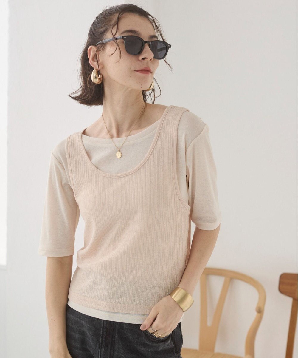 WEGO 【ANGIE VINTAGE】シアースラブレイヤードTシャツ 