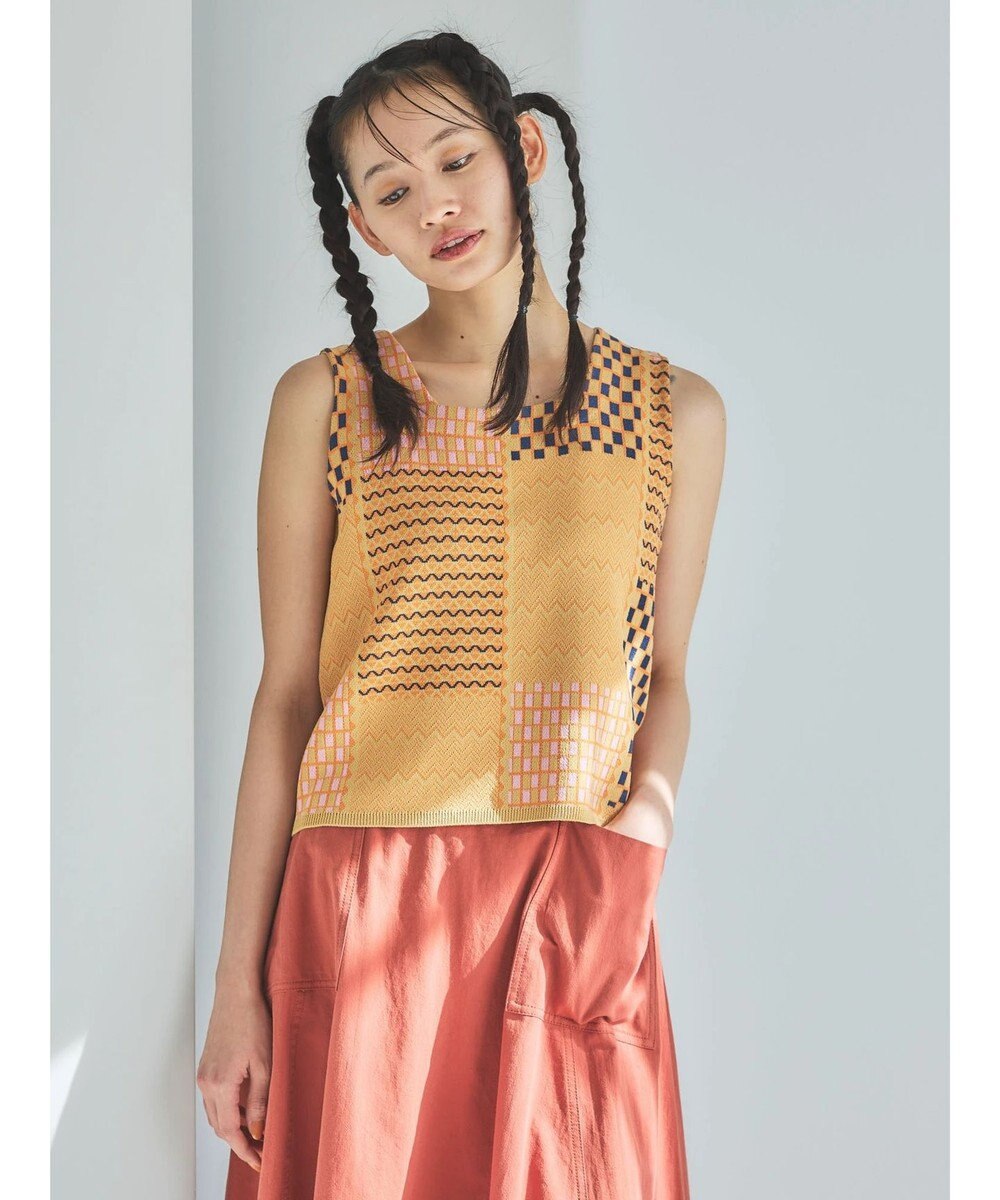 Green Parks ■ＥＳＣＡＲ　ダブルジャカードニットタンク 