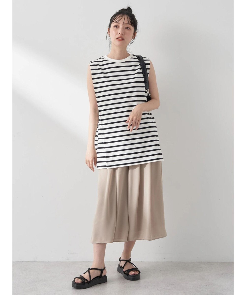 earth music&ecology ボクシーノースリーブチュニック 