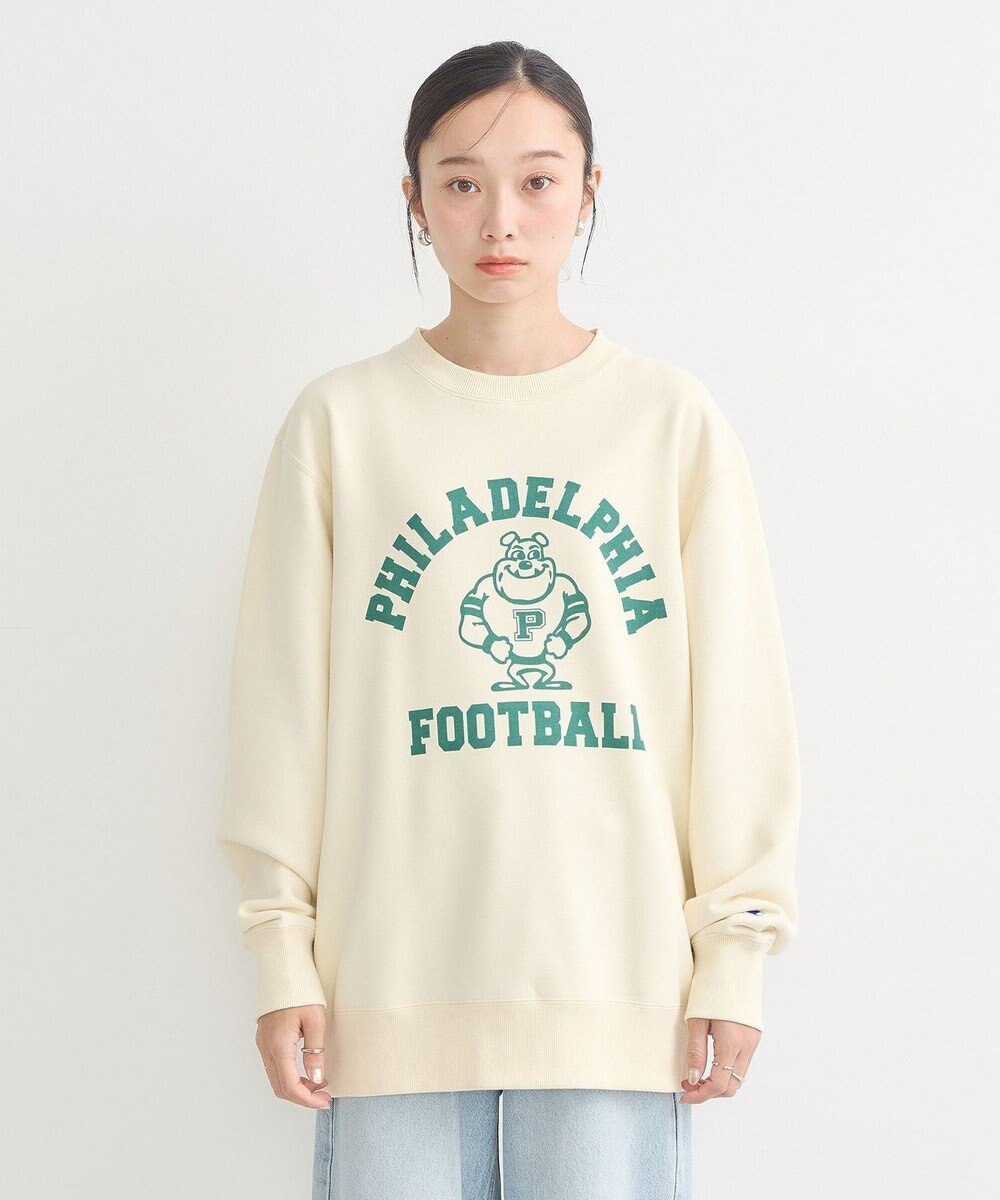 earth music&ecology チャンピオン　ｅｍａｅプリント裏毛プルオーバー 