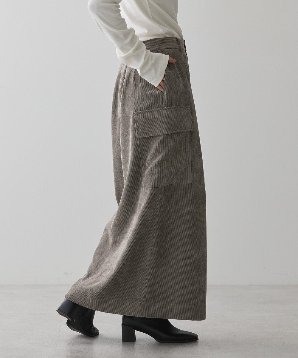 AMERICAN HOLIC コーデュロイサイドポケットタイトスカート 