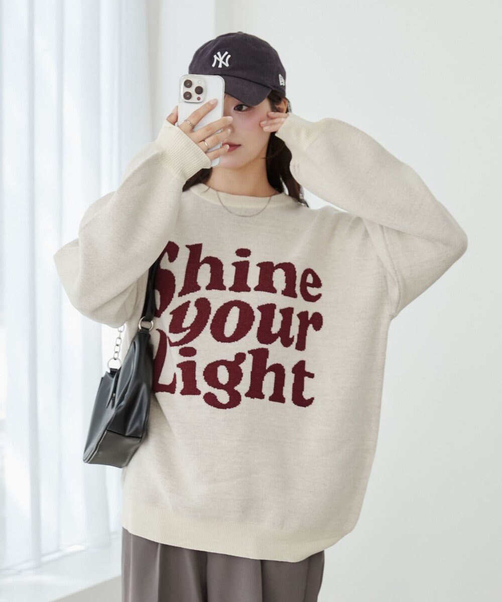 WEGO グラフィックニットBIGプルオーバー 