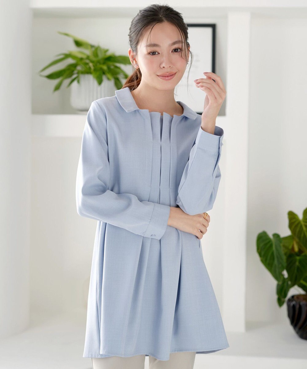 Tiaclasse フロントタックシャツチュニック 