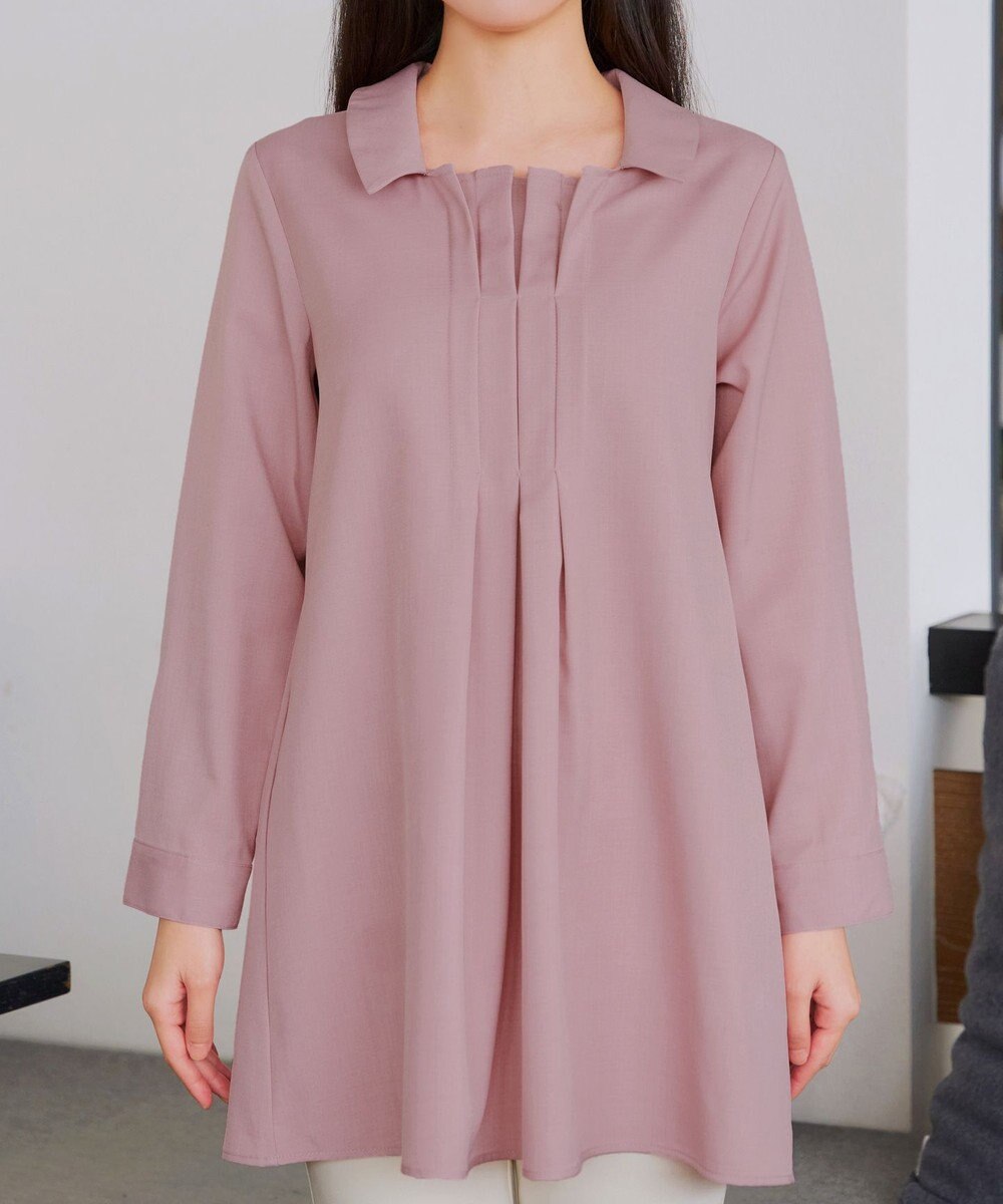 Tiaclasse フロントタックシャツチュニック 