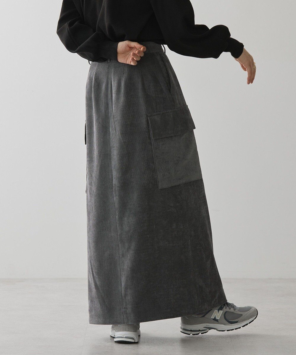 AMERICAN HOLIC コーデュロイサイドポケットタイトスカート 