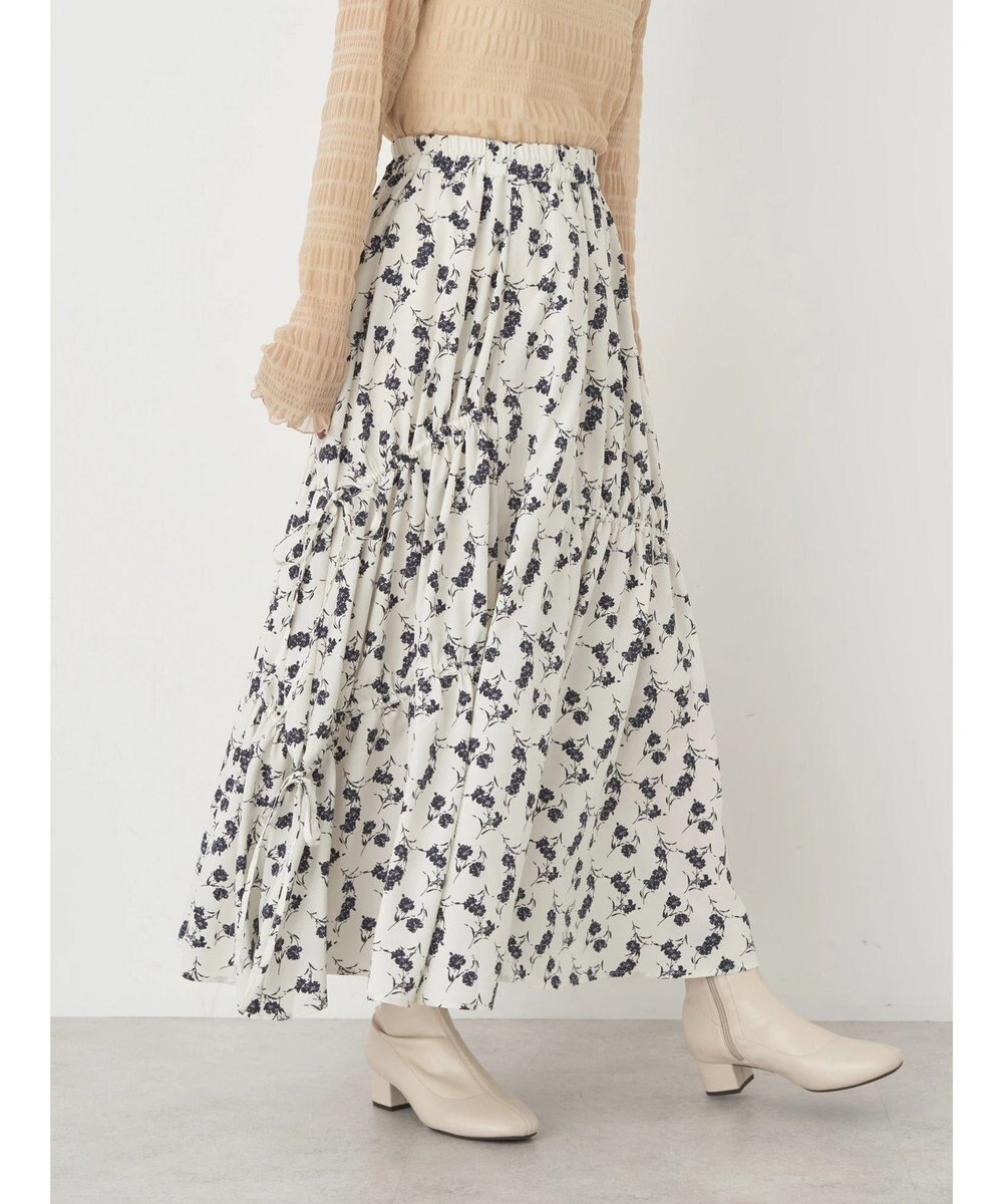 earth music&ecology ドロストギャザーフレアスカート 