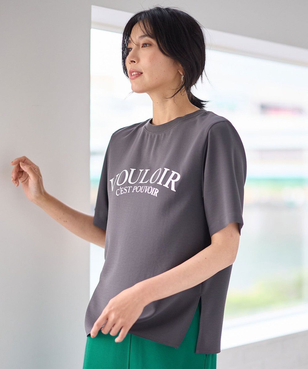 ANY 【WEB限定/UVカット/吸水速乾/接触冷感】ジョーゼットロゴ半袖Tシャツ 
