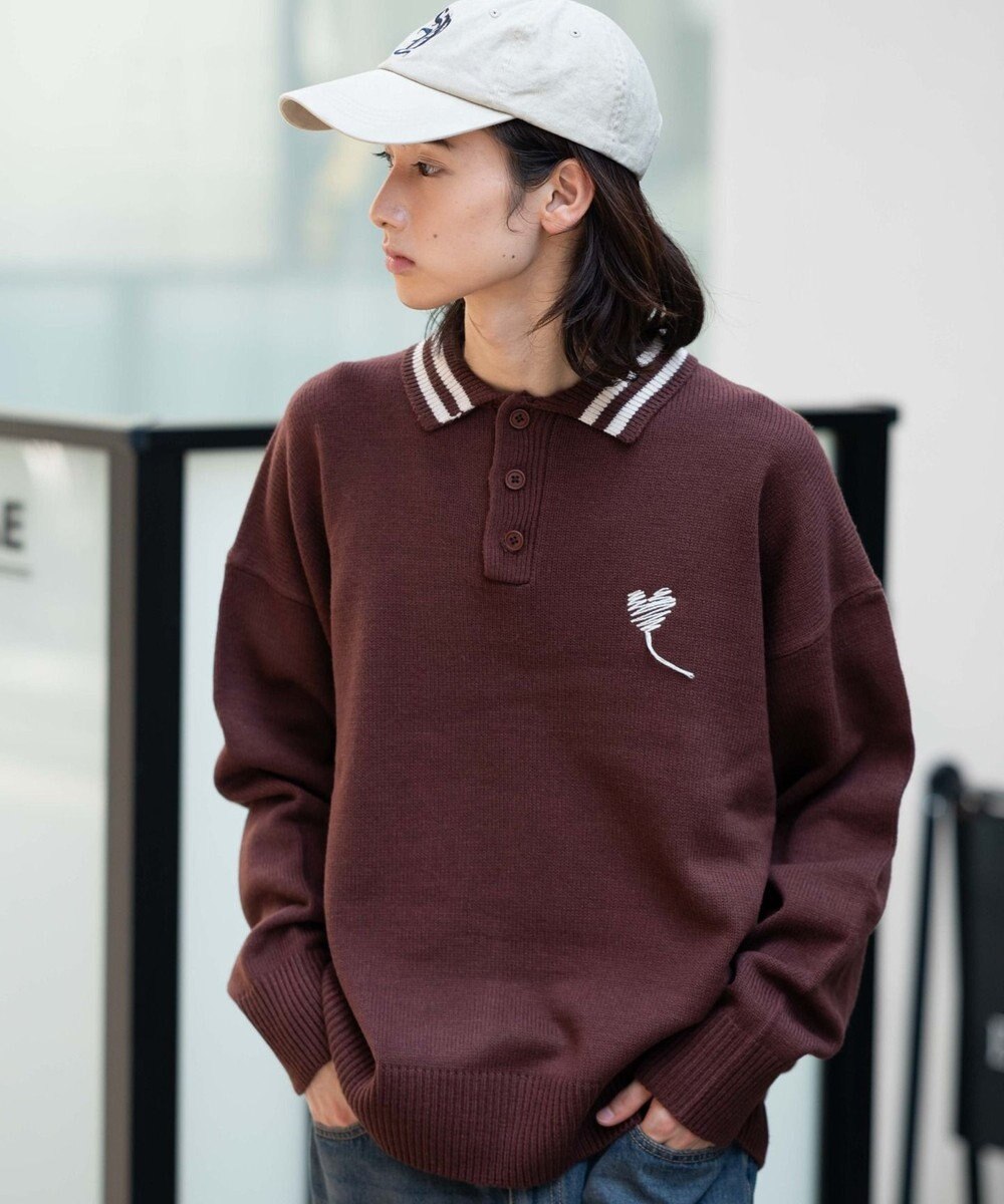 WEGO ラインポロニットプルオーバー 