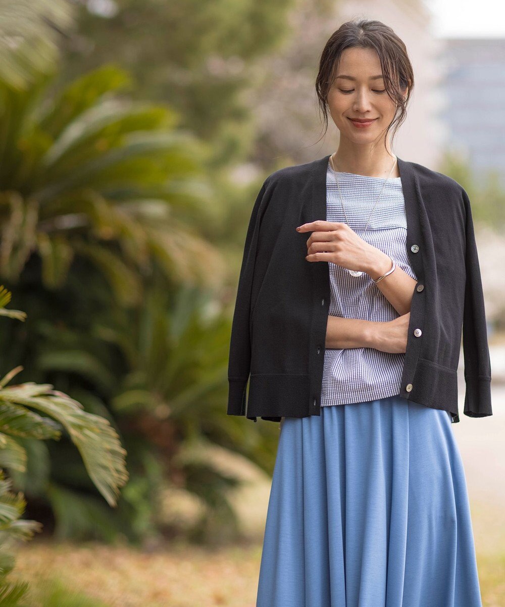 J.PRESS LADIES L 【WEB限定カラーあり・抗菌消臭・吸水速乾】サッカージャージー フレンチスリーブ カットソー 