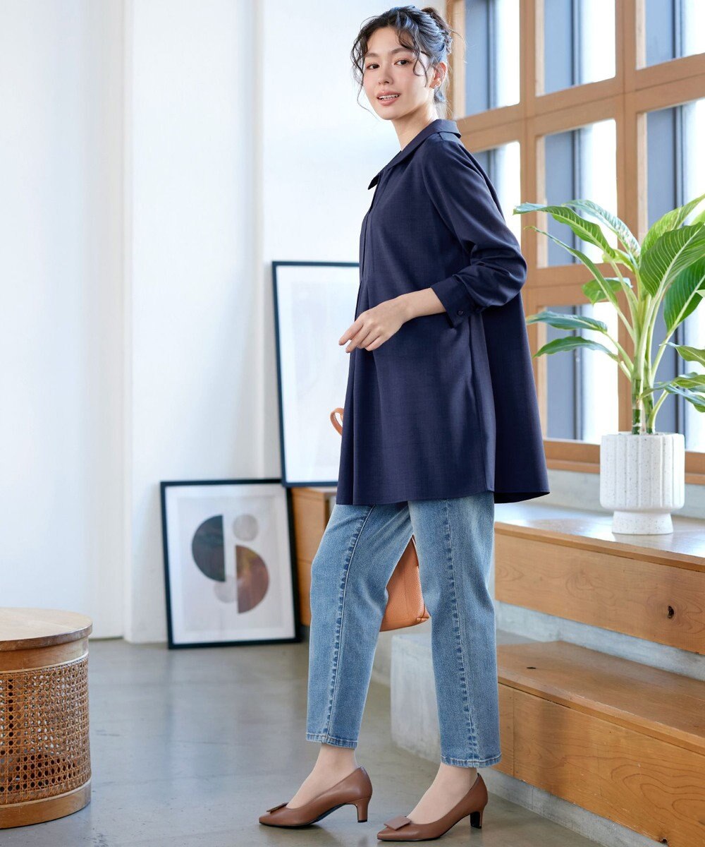 Tiaclasse フロントタックシャツチュニック 