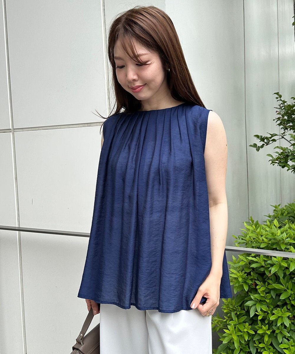 UNFILO ヴィンテージシアー プリーツブラウス 