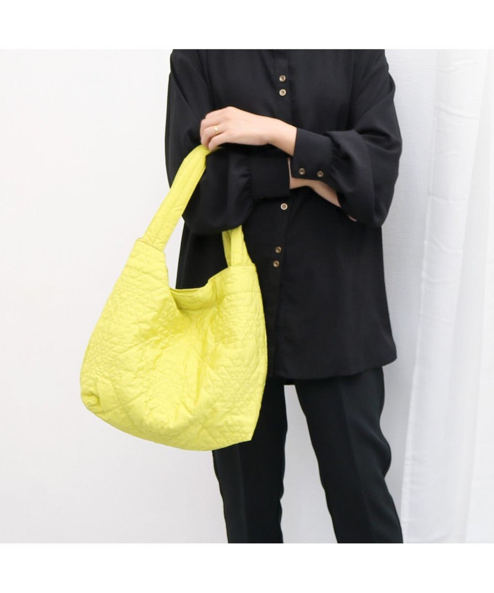 UNBILLION カシュカシュ cachecache / オルテガ柄キルト肩入れトートバッグ 