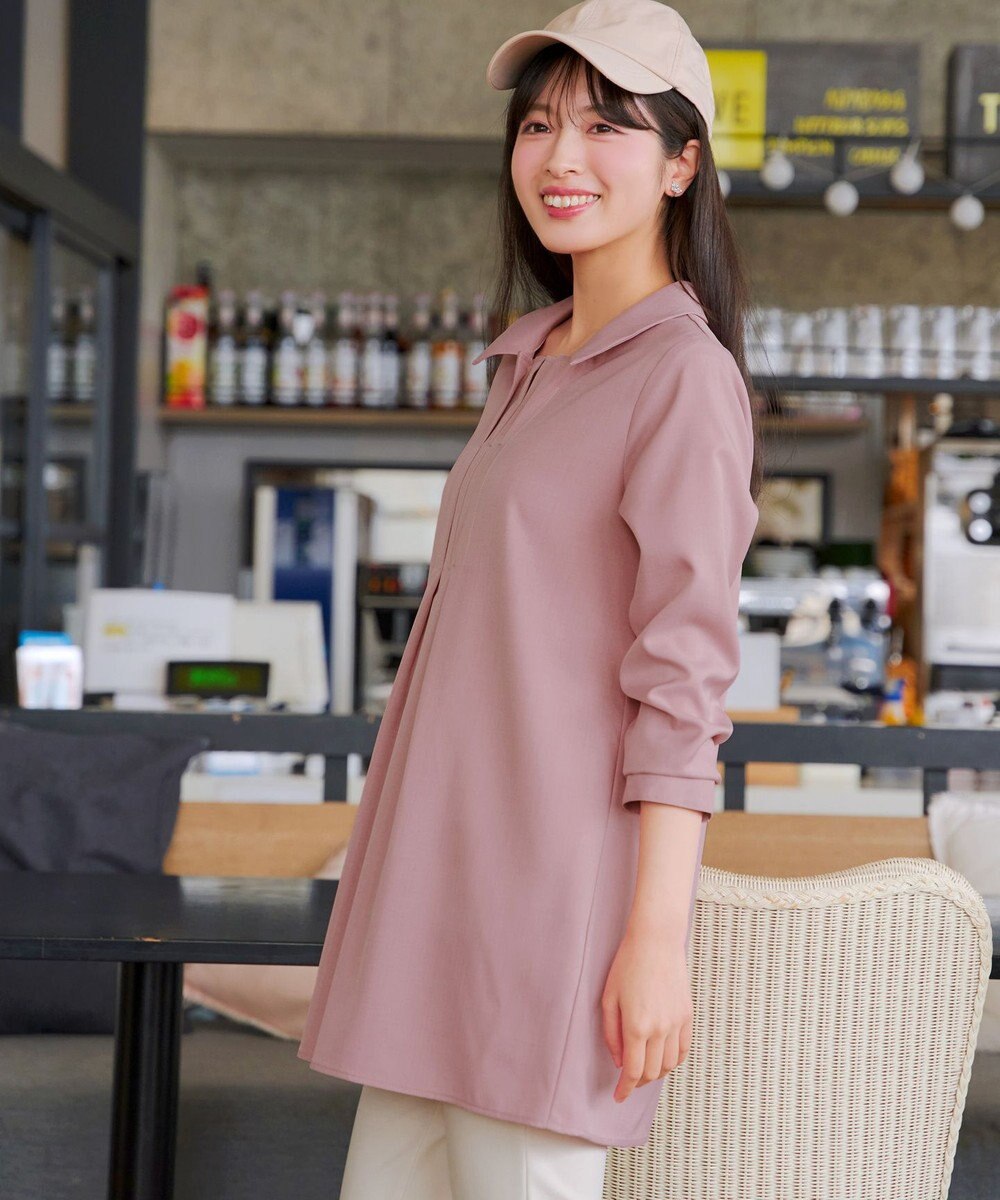 Tiaclasse フロントタックシャツチュニック 