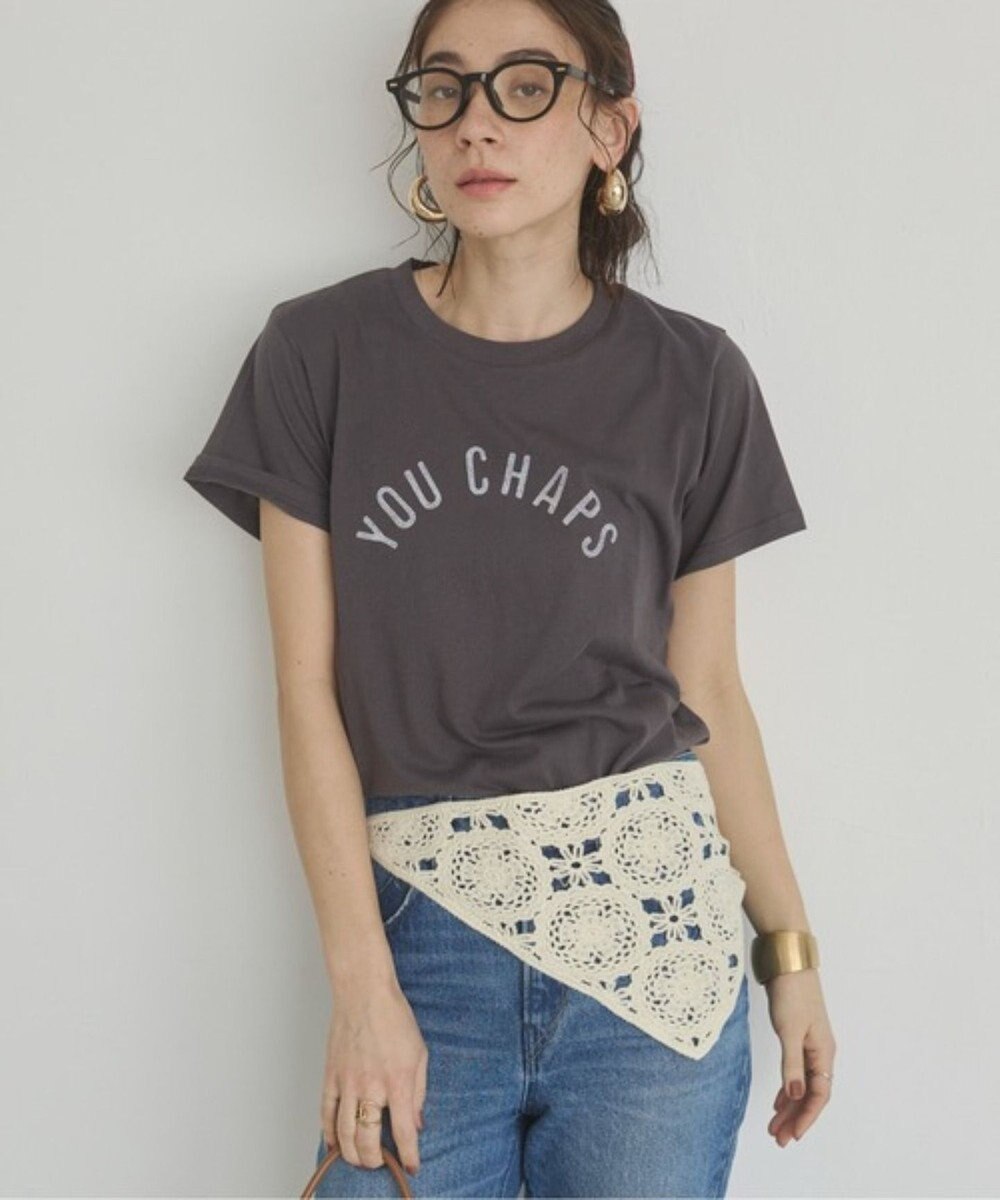 WEGO 【ANGIE VINTAGE】スラブ天竺ロゴプリントTシャツ 